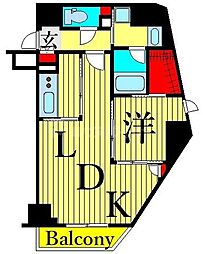 ハーモニーレジデンス上野の杜 1LDKの間取図画像