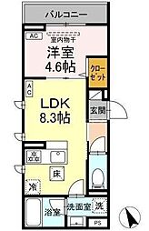 セレスティア赤羽 1LDKの間取図画像