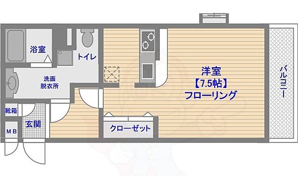 ピュアドームトレンディ高宮 ｜福岡県福岡市南区大楠３丁目(賃貸マンション1R・2階・30.09㎡)の写真 その2