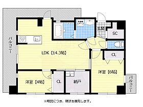 福岡県福岡市中央区平尾２丁目（賃貸マンション2LDK・2階・60.42㎡） その2