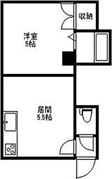 コーポシルキー 2階/-