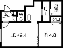 DESIGNCUBE 1LDKの間取図画像
