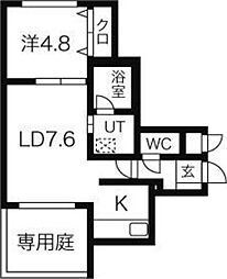 BLAST麻生 1LDKの間取図画像