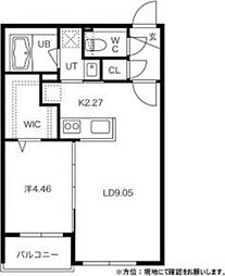 Gato assorti 1LDKの間取図画像