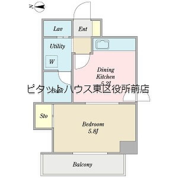 北海道札幌市東区北十六条東15丁目(賃貸マンション1DK・5階・27.14㎡)の写真 その2