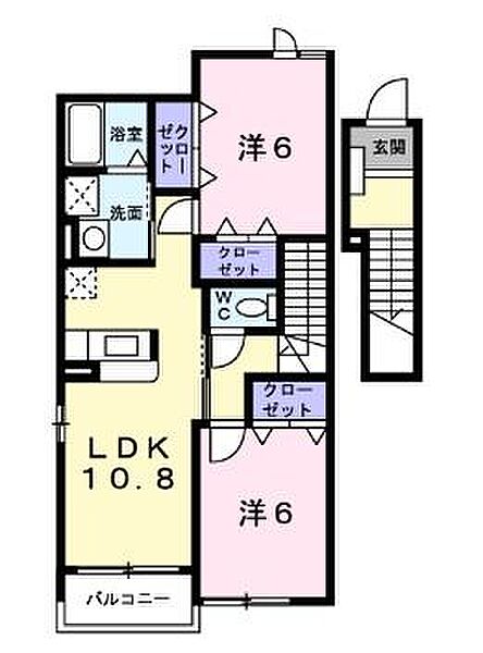 エレガンテ　ヴィラ　I ｜埼玉県川口市大字石神(賃貸アパート2LDK・2階・58.48㎡)の写真 その2