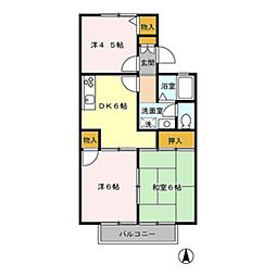 ビュー・エミネント3 3DKの間取図画像