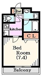 アーバン56 1Kの間取図画像