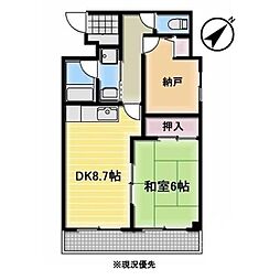 スタードミール 1SDKの間取図画像
