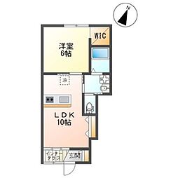 プリマベーラ 1LDKの間取図画像