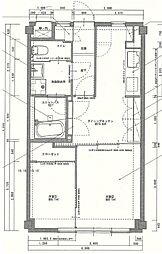 ひまわり緑館 2DKの間取図画像