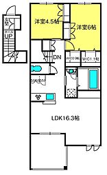 ブロッサム 2LDKの間取図画像