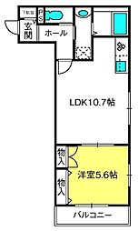 フェリーチェ・1 1LDKの間取図画像