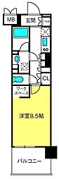 ソライエアイル越谷蒲生 1Kの間取図画像