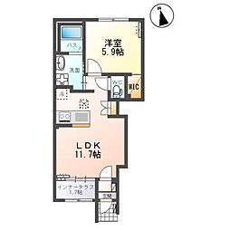 エトワール キリ 1LDKの間取図画像