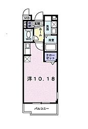 グラディオ・1 ワンルームの間取図画像