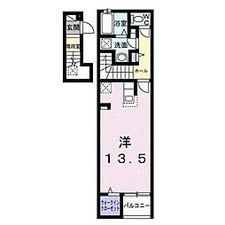 Anela(アネラ) ワンルームの間取図画像