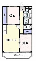 カンフォートハイツ泉 2LDKの間取図画像