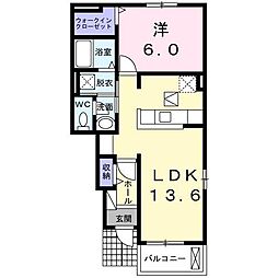 さくらガーデンW 1LDKの間取図画像