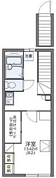 レオパレス安田2 1Kの間取図画像