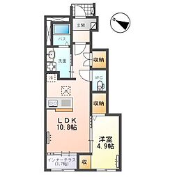 Lumiere SK 1LDKの間取図画像