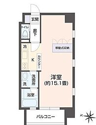 ヴィアーレ新寺 ワンルームの間取図画像
