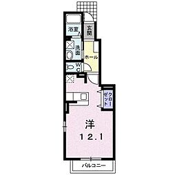 ジェントリー弐番館 ワンルームの間取図画像