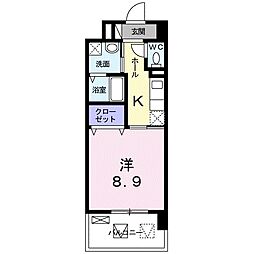 ラ・ルーチェK 1Kの間取図画像
