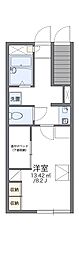 レオパレストータス3 1Kの間取図画像