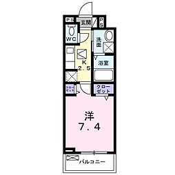 ホクレアエコル3 1Kの間取図画像