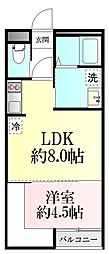 Laugh Tale Blu 1LDKの間取図画像