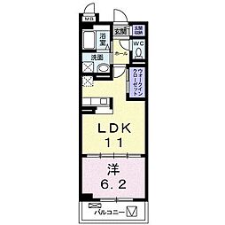 プロムナード4 1LDKの間取図画像