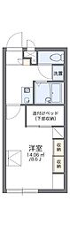レオパレスラテラ 1Kの間取図画像