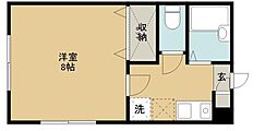 セレック吉成 1Kの間取図画像