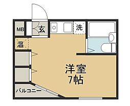 エレガンス宮町 ワンルームの間取図画像