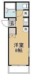 くわん ワンルームの間取図画像