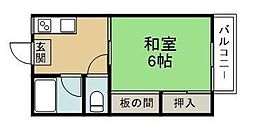 コーポプチ 1Kの間取図画像