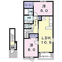 ピース・ヴィラ袋原南Ｅ  ｜ 宮城県仙台市太白区袋原（賃貸アパート2LDK・2階・57.21㎡） その2