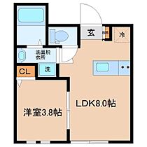 ブレインバレー鹿野  ｜ 宮城県仙台市太白区鹿野 1丁目4-30-2（賃貸アパート1LDK・1階・26.30㎡） その2