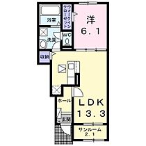 サンガーデンＳ  ｜ 宮城県仙台市泉区松森（賃貸アパート1LDK・1階・50.05㎡） その2