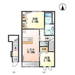 ルクラージュキセキ 2階