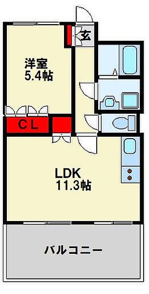 LION Hikari 203｜福岡県直方市大字感田(賃貸アパート1LDK・2階・39.03㎡)の写真 その2