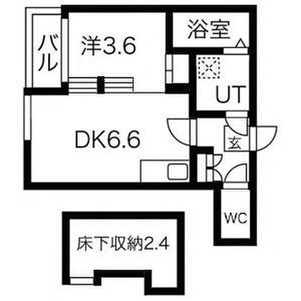 愛知県名古屋市北区下飯田町３丁目(賃貸アパート1DK・2階・27.21㎡)の写真 その2