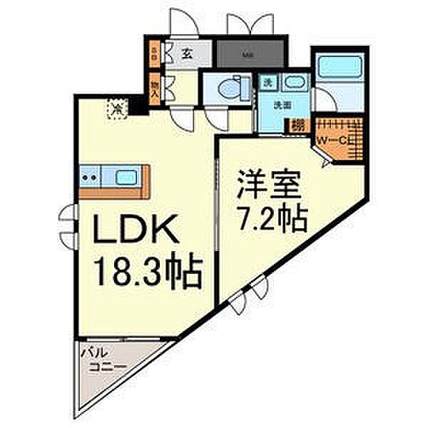 愛知県名古屋市東区東大曽根町(賃貸マンション1LDK・4階・54.28㎡)の写真 その2