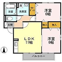 愛知県名古屋市守山区笹ヶ根１丁目（賃貸アパート2LDK・2階・55.44㎡） その2