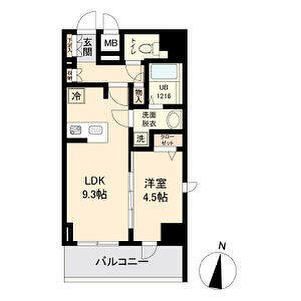 愛知県名古屋市中区丸の内１丁目(賃貸マンション1LDK・12階・36.80㎡)の写真 その2