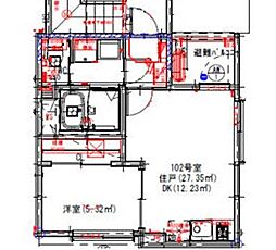 名古屋市営鶴舞線 庄内通駅 徒歩10分の賃貸アパート 3階1DKの間取り