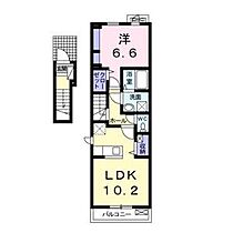 愛知県名古屋市西区中小田井２丁目（賃貸アパート1LDK・2階・44.66㎡） その1