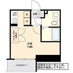 ライブコート丸の内 14階ワンルームの間取り