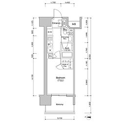 ザ・パークハビオ新栄 1Kの間取図画像